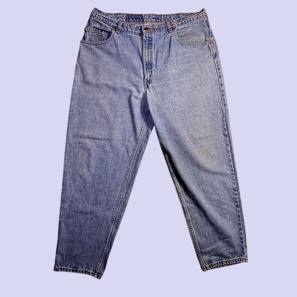 Levis 560 Loose Fit Tapered Leg Jeans Light Wash Mens 42x30 Vintage Style-2092